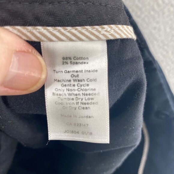 Talbots Pants Womens 6 Navy Stretch Pockets Tapered Leg Slim Crop Office Career - Picture 8 of 13